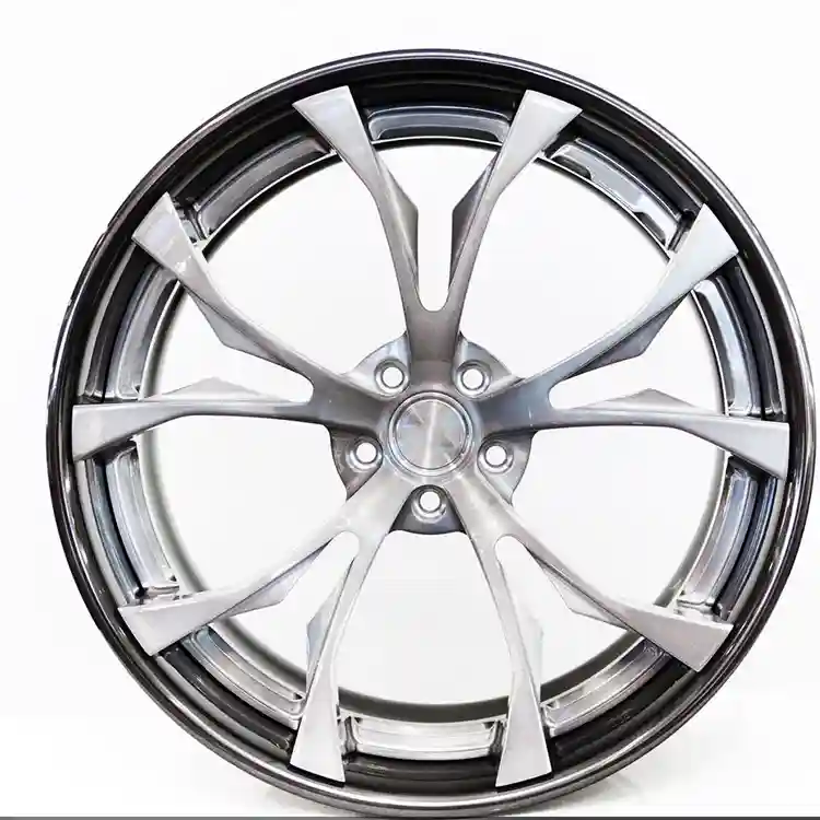 Front view of VERTEX 2-Piece forged silver alloy concave wheels in 17-22 inch foy any cars