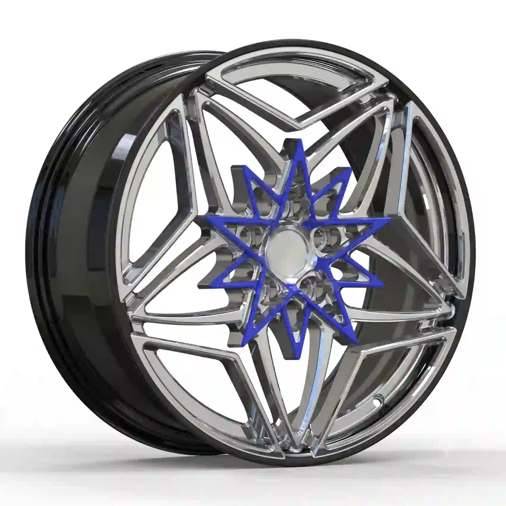 Right view of Vertex 2-piece forged deep concave wheel 17 to 24 inches for luxury vehicles