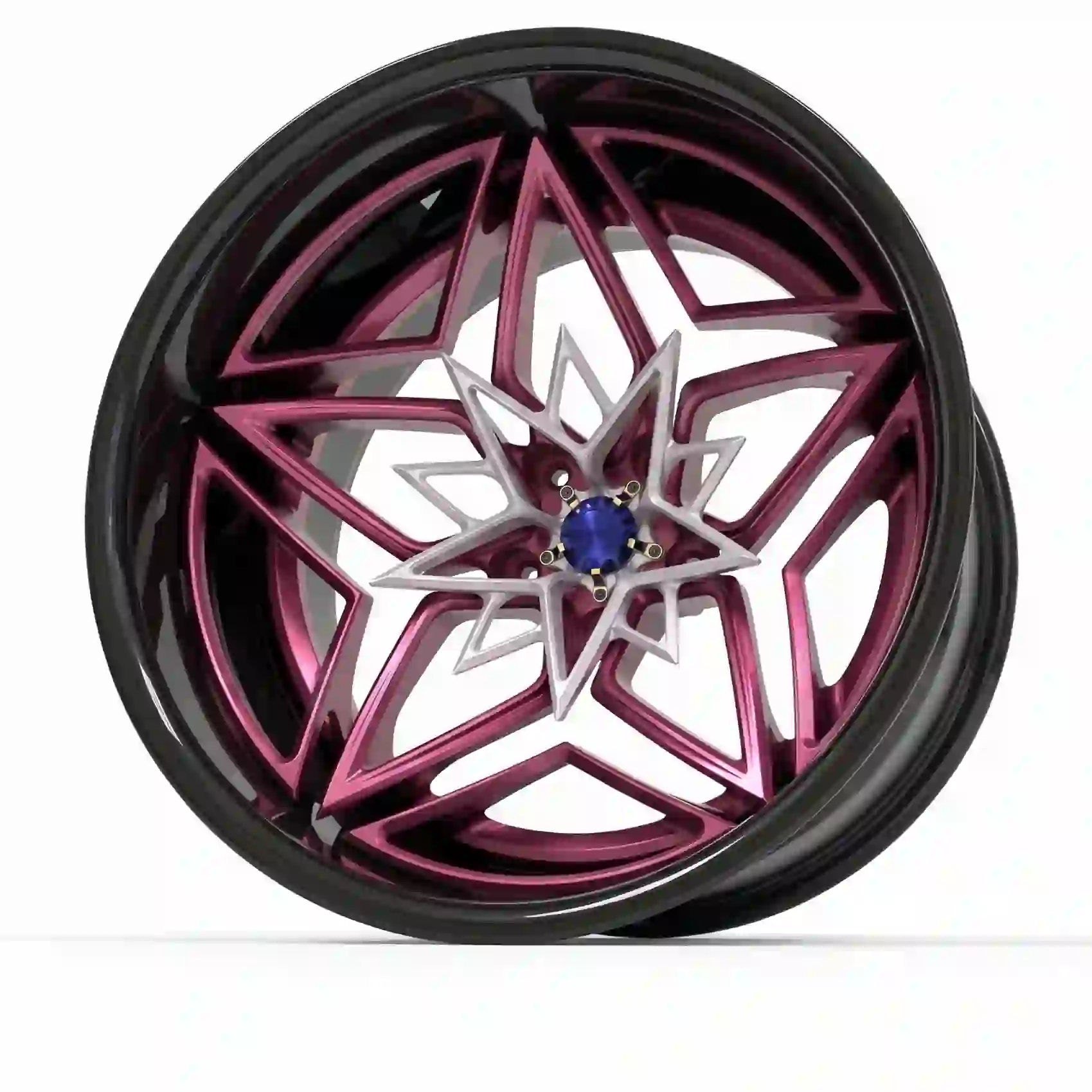 Left view of Vertex 2-piece forged deep concave wheel 17 to 24 inches for luxury vehicles