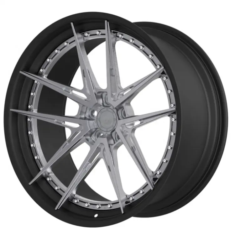 Right view of hot selling two-piece deep concave forged rims 18-24 inch for luxury vehicles