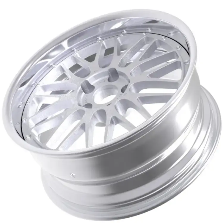 Side view of custom 2-piece forged car wheels 6061 aluminum 18-24inch
