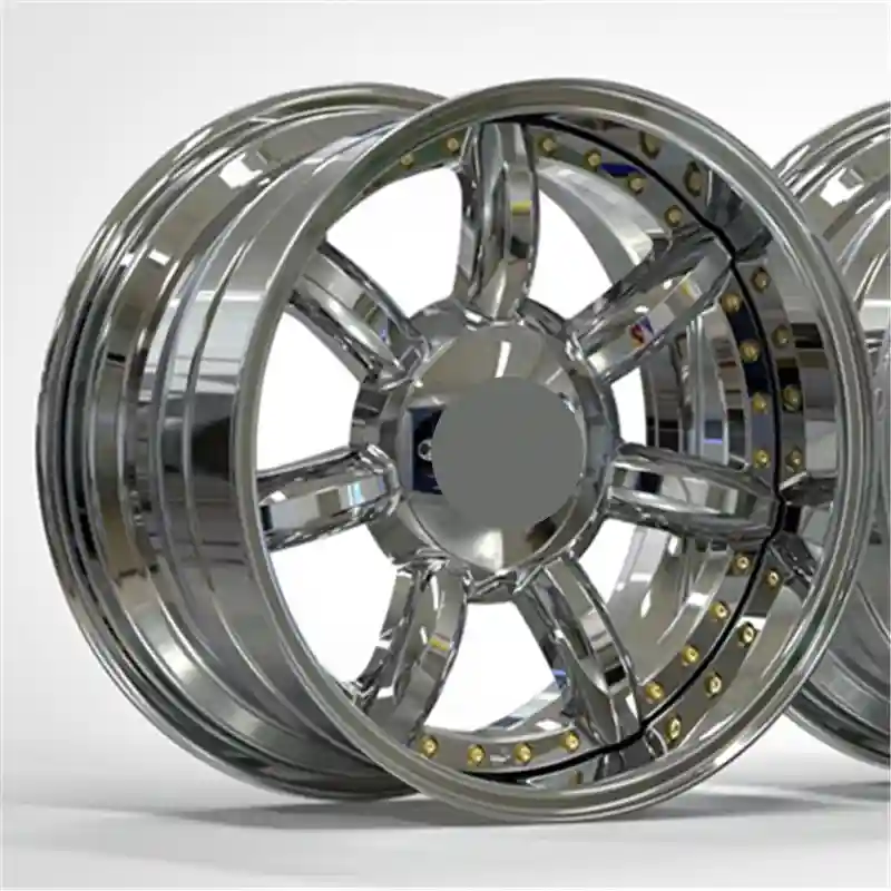 Left view of deep dish lip two-piece forged wheels rims for Mazda BT-50 (2015-2025)