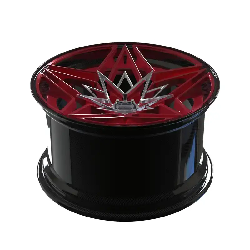 Top view of deep concave forged aluminum rims fit for BMW Audi Mercedes-Benz and Tesla models