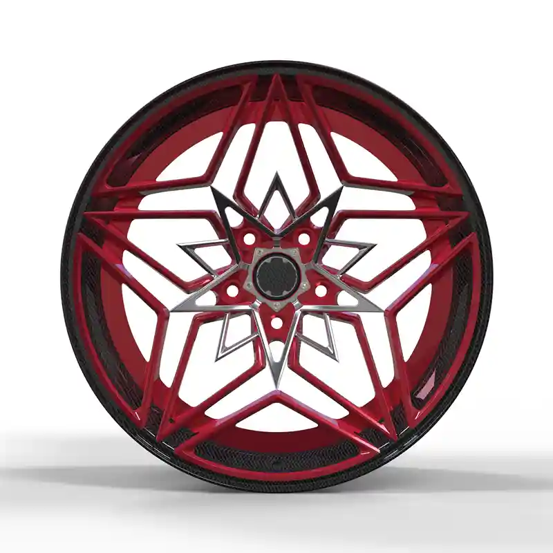 Front view of deep concave forged aluminum rims fit for BMW Audi Mercedes-Benz and Tesla models