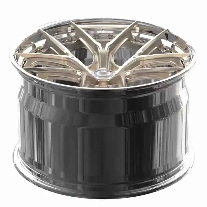 Top view of two-piece 20 21 inch forged aluminum wheels for Lamborghini Aventador