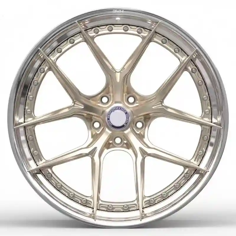 Front view of two-piece 20 21 inch forged aluminum wheels for Lamborghini Aventador