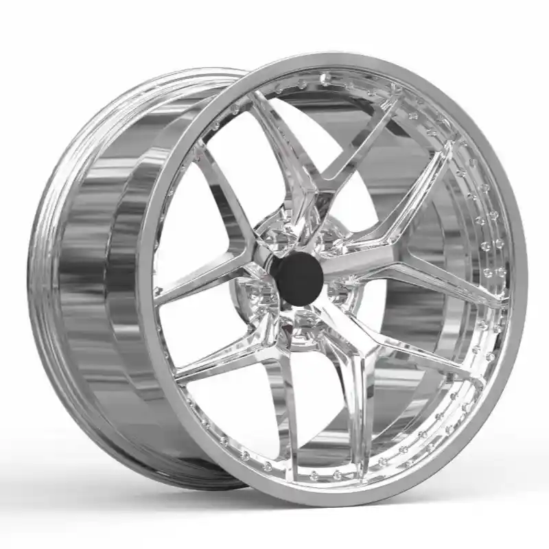Left view of 20 inch two-piece deep concave forged aluminum wheels for the 2023 Dodge Challenger rims