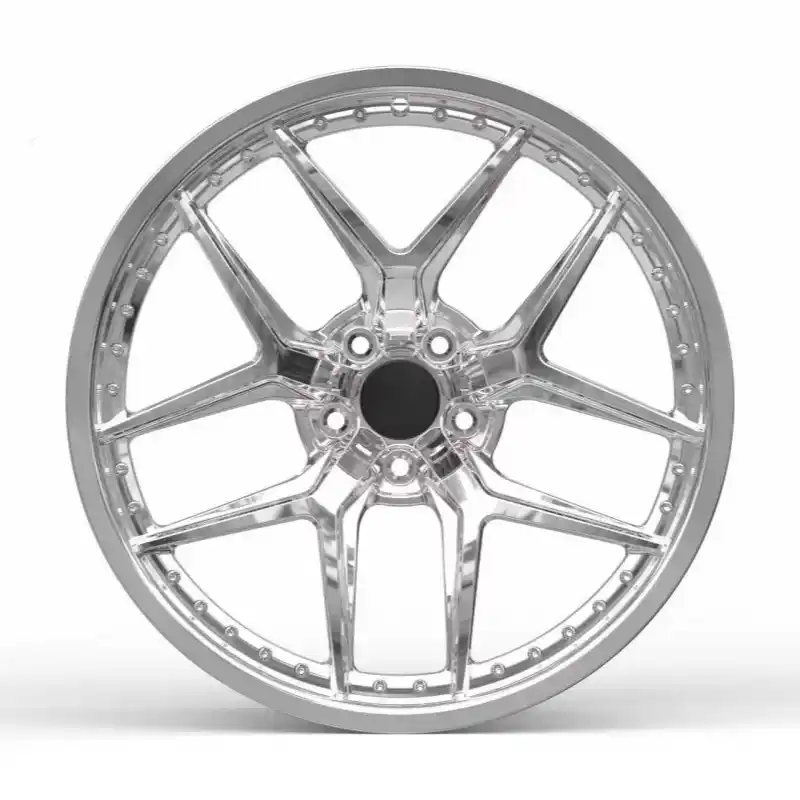Front view of 20 inch two-piece deep concave forged aluminum wheels for the 2023 Dodge Challenger rims