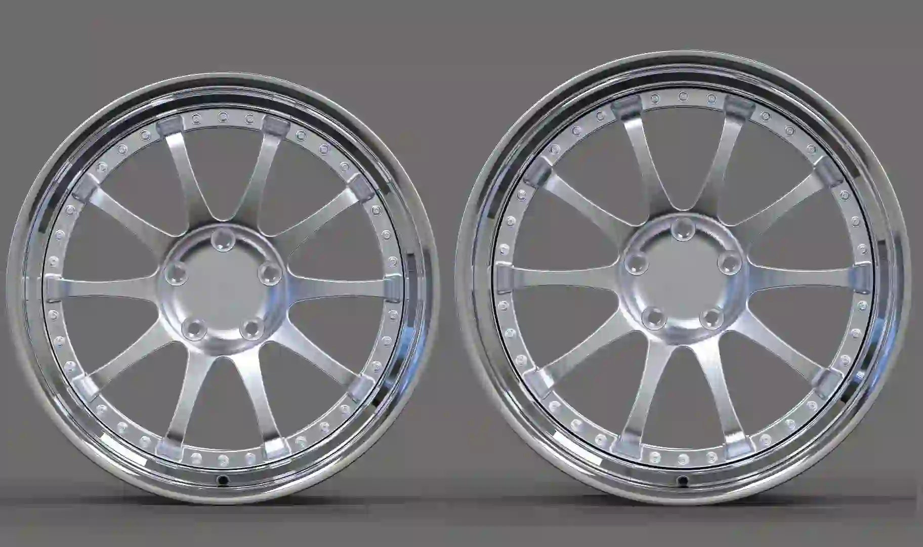Front view of deep dish 18-22inch pcd 5X114.3 5X120 forged wheels for Benz BMW Audi Porsche Bentley