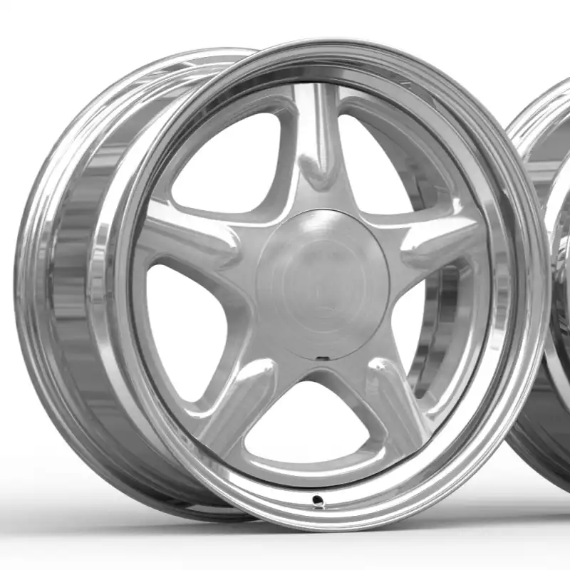 Left view of deep dish 2-piece forged aluminum wheels for Chevrolet Jeep Ford F150 Mustang Impala