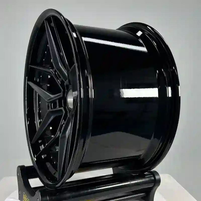 Side view 2 of VERTEX 2-Piece brushed black forged wheels 18-24 inch for modified car owners