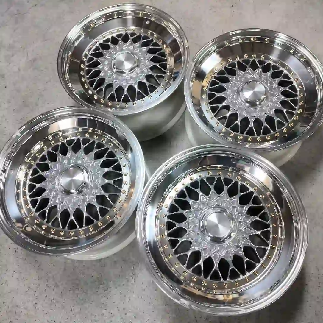 Real photo 2:custom 3-piece forged wheels 17-24 inch mesh 100/112/120mm for Audi A3 A4 A5,BMW E24 E30,Mercedes-Benz,and Volkswagen Golf
