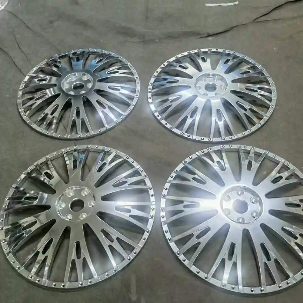 Hub cover real photo:3-piece forged aluminum silver wheel rims 5X114.3/120/125/127/139.7 for Chevrolet Caprice/Impala/C1500,Oldsmobile Cutlass,Ford Mustang