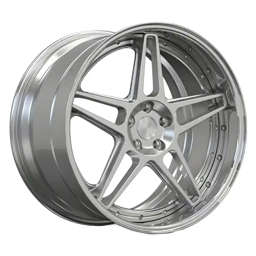 Left view:Custom 3-piece forged aluminum alloy wheels 5x114.3 17-24 inch rims for Ferrari 458 F8 550 575M FF F12 Berlinetta 812 Superfast 296 GTB SF90 Stradale Purosangue