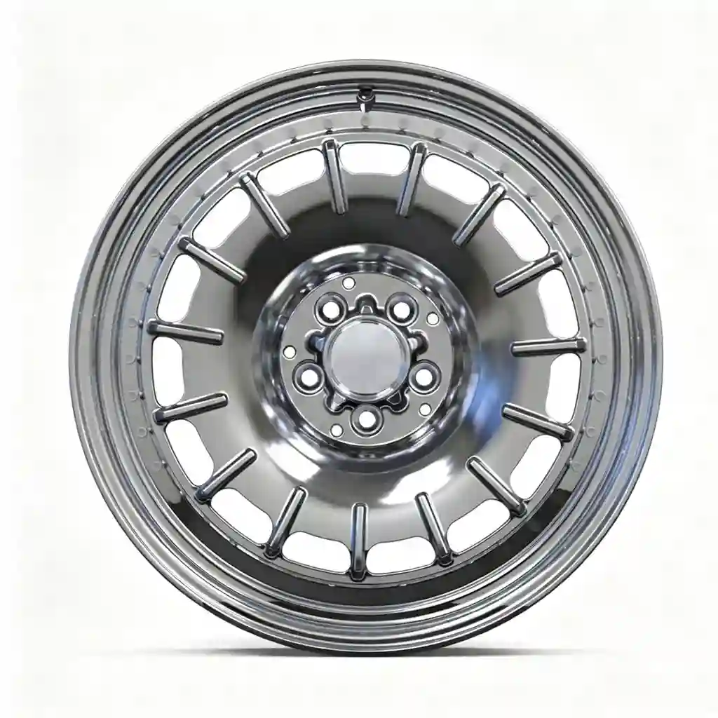 Front view:15-24 inch 3-piece forged wheels 5x112mm pcd deep lip rims for Mercedes-Benz W124 W140 W116 S124 W202