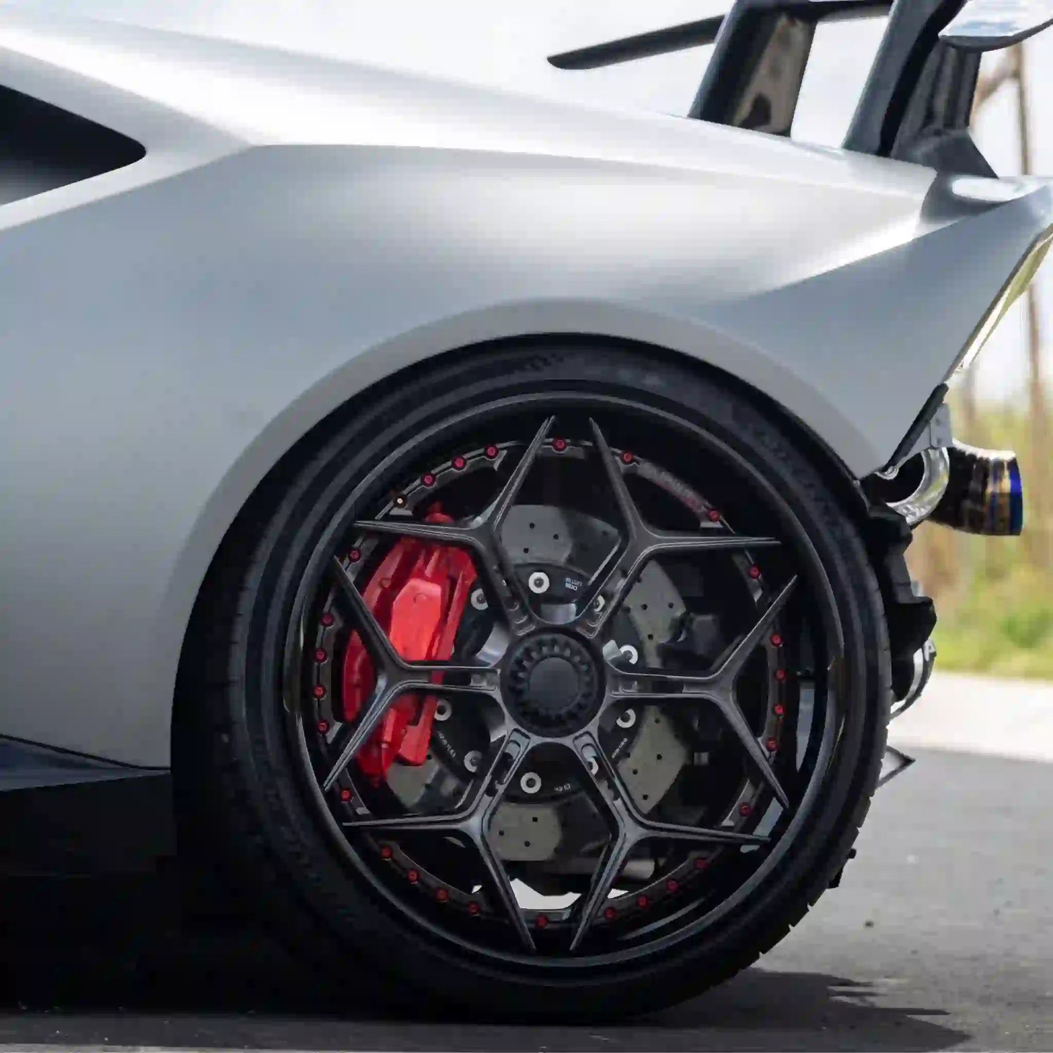 Real photo 1:17-24 inch 3-piece forged wheels aluminum alloy deep concave rims for Lamborghini Aventador SVJ,Huracán STO and Performante