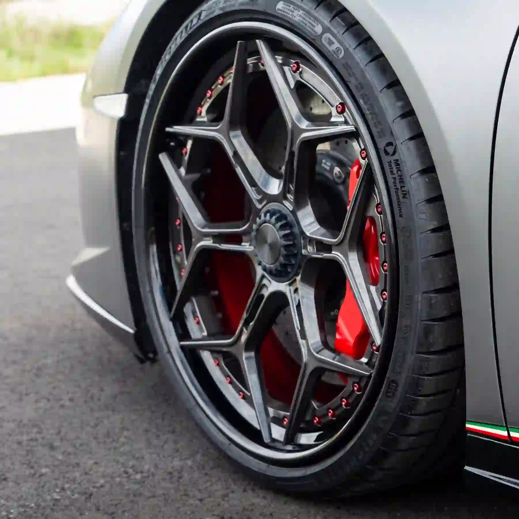 Real photo 2:17-24 inch 3-piece forged wheels aluminum alloy deep concave rims for Lamborghini Aventador SVJ,Huracán STO and Performante