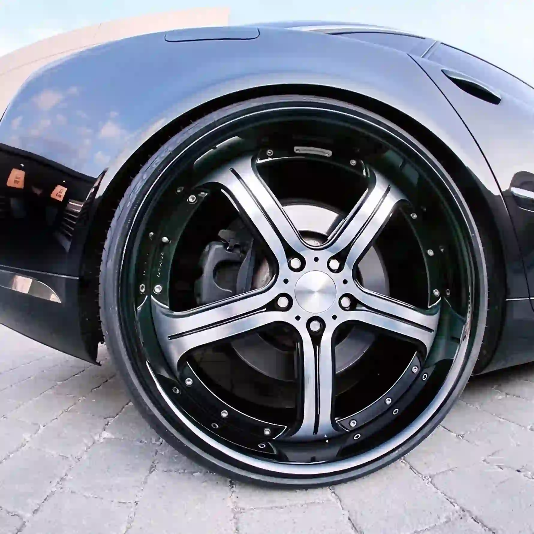 Front view:17-24 inch 3-piece forged aluminum alloy wheels deep concave 5x112 rims for Audi S8,Mercedes-AMG S63,BMW M7
