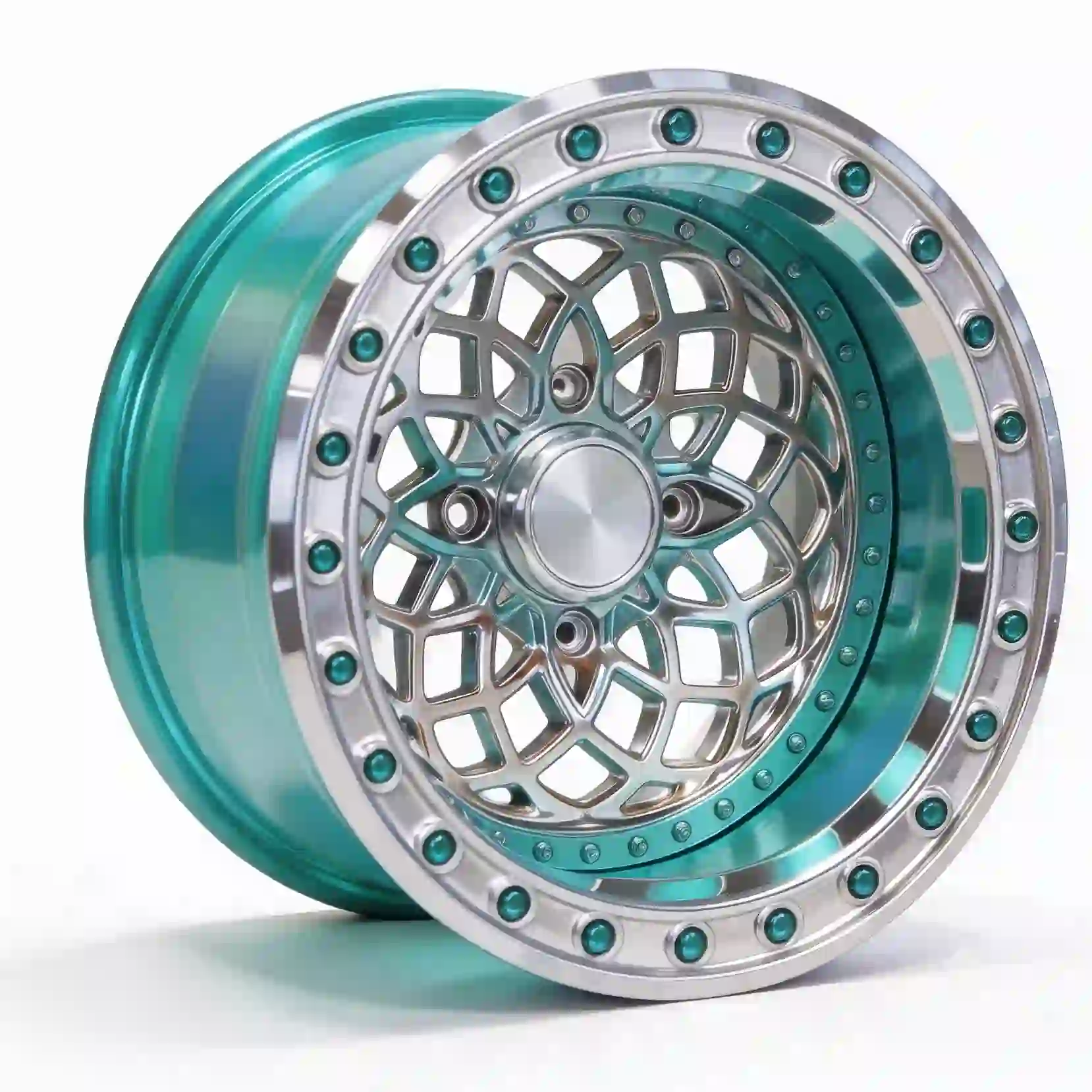 Style 1:Left view of beadlock deep lip forged wheels 4X137mm PCD for off-road drag racing cars 7TSG 6FSA 7NRA 9SSA 6HSA 6SSA