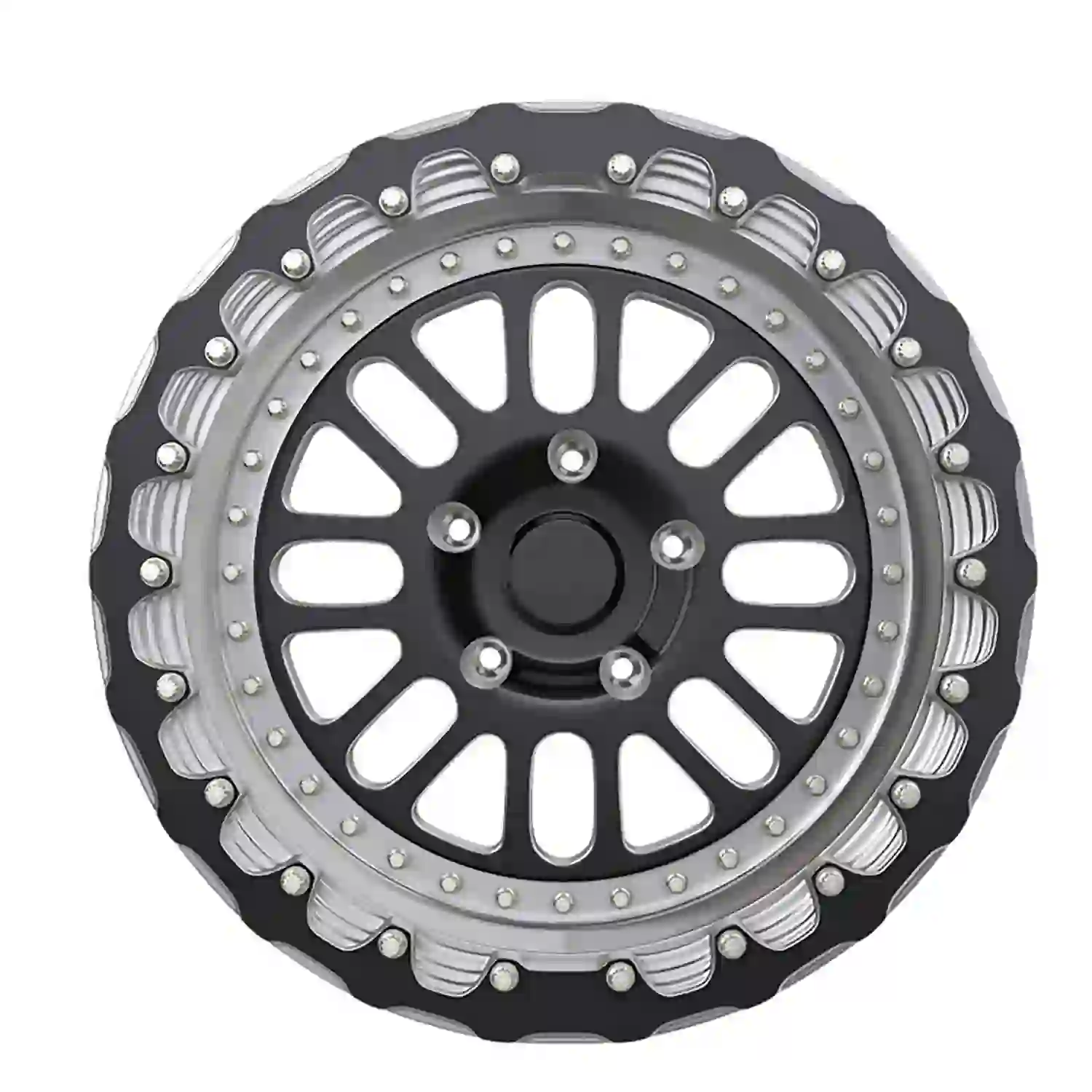Front view:15-18 inch aluminum multi-spoke beadlock wheels forged  matte black rims for BMW Mercedes Lexus Porsche luxury sedans
