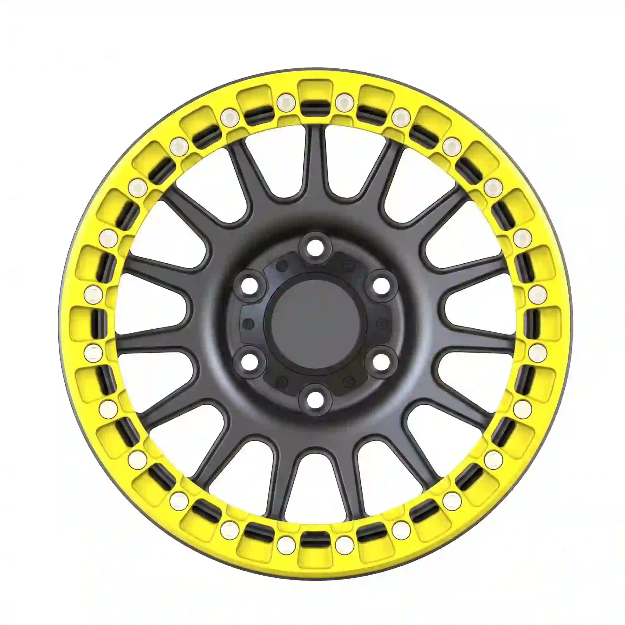 Front view:Monoblock forged beadlock deep dish wheels 15-22 inch offroad pickups 4x4 SUVs for FJ Cruiser Mitsubishi Pajero Ford Everest Nissan Navara Frontier