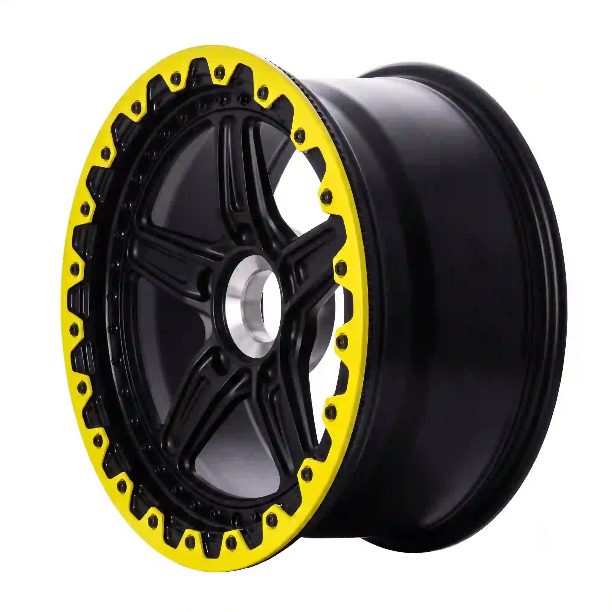Right view:20 inch forged beadlock wheels aluminum alloy concave matte black rims for Lamborghini Rolls Royce Porsche Bentley passenger cars