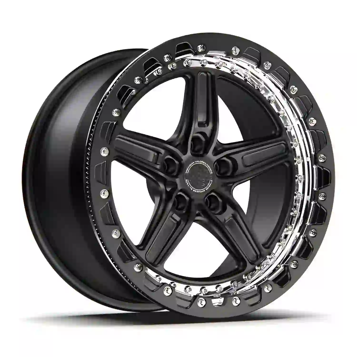 Side view:forged beadlock aluminum alloy wheels 5x112 5x120 5x139.7 ET30mm matte black rims for BMW M3 M4 Porsche 911 GT3 Nissan GT-R Toyota GR Supra