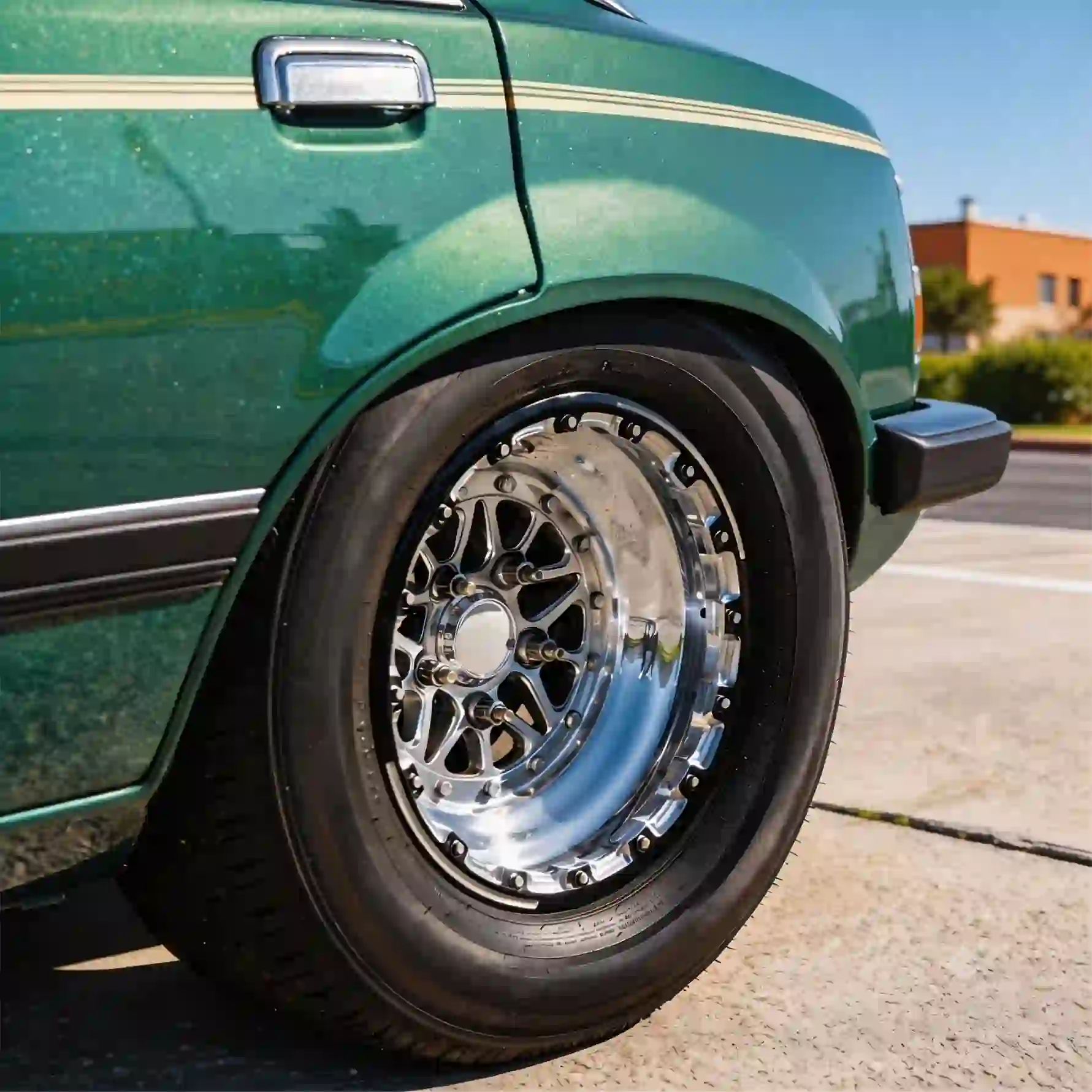 Real shot picture of 15-22inch Forged beadlock drag racing wheels 5x120mm deep concave rims for Jeep Wrangler Toyota Land Cruiser LC300 / LC200 / Prado