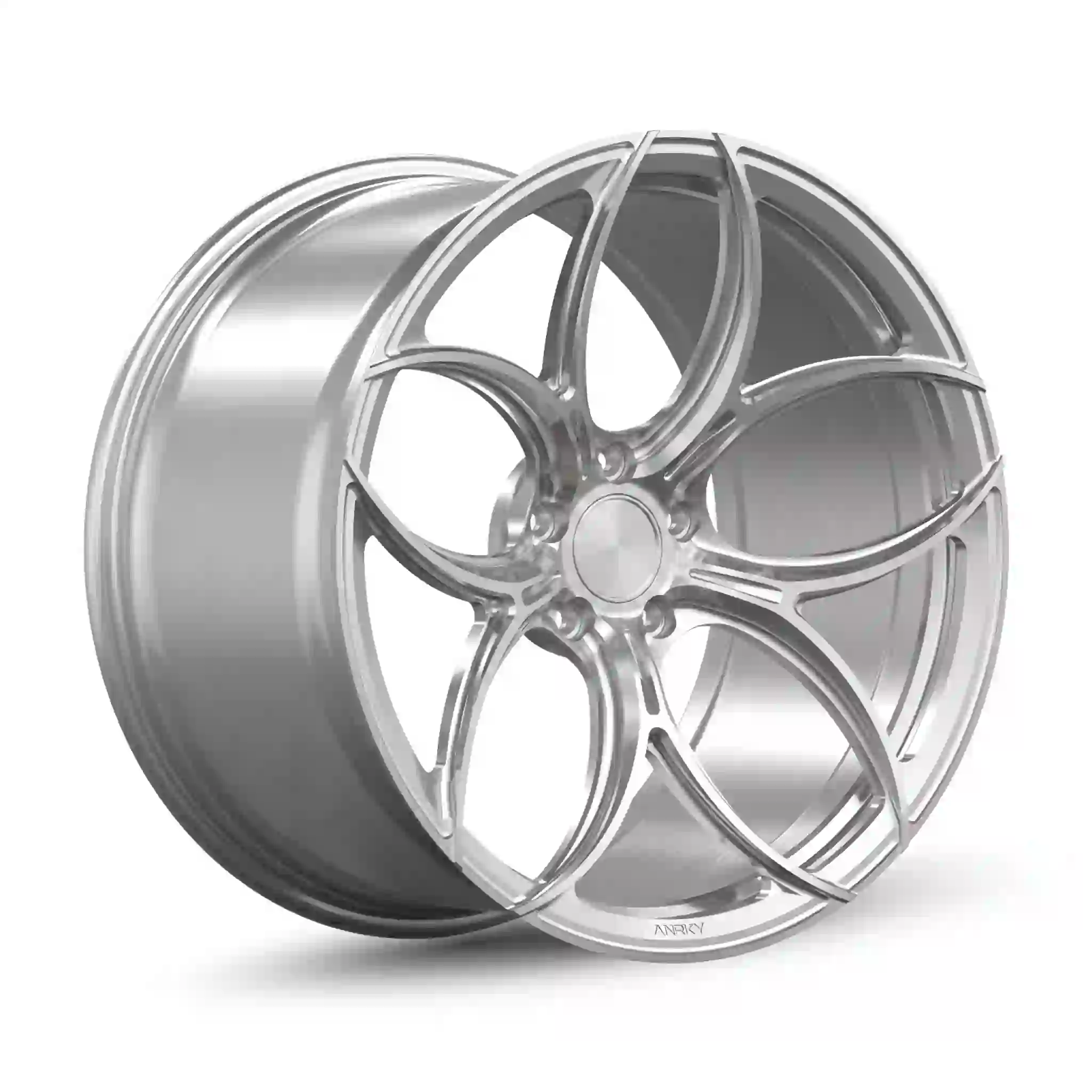 Style 3:Left view of best selling 2-piece forged carbon fiber silver wheels for Porsche 911 991 Carrera S 4S Turbo S Targa GT2 GT3 RS GTS