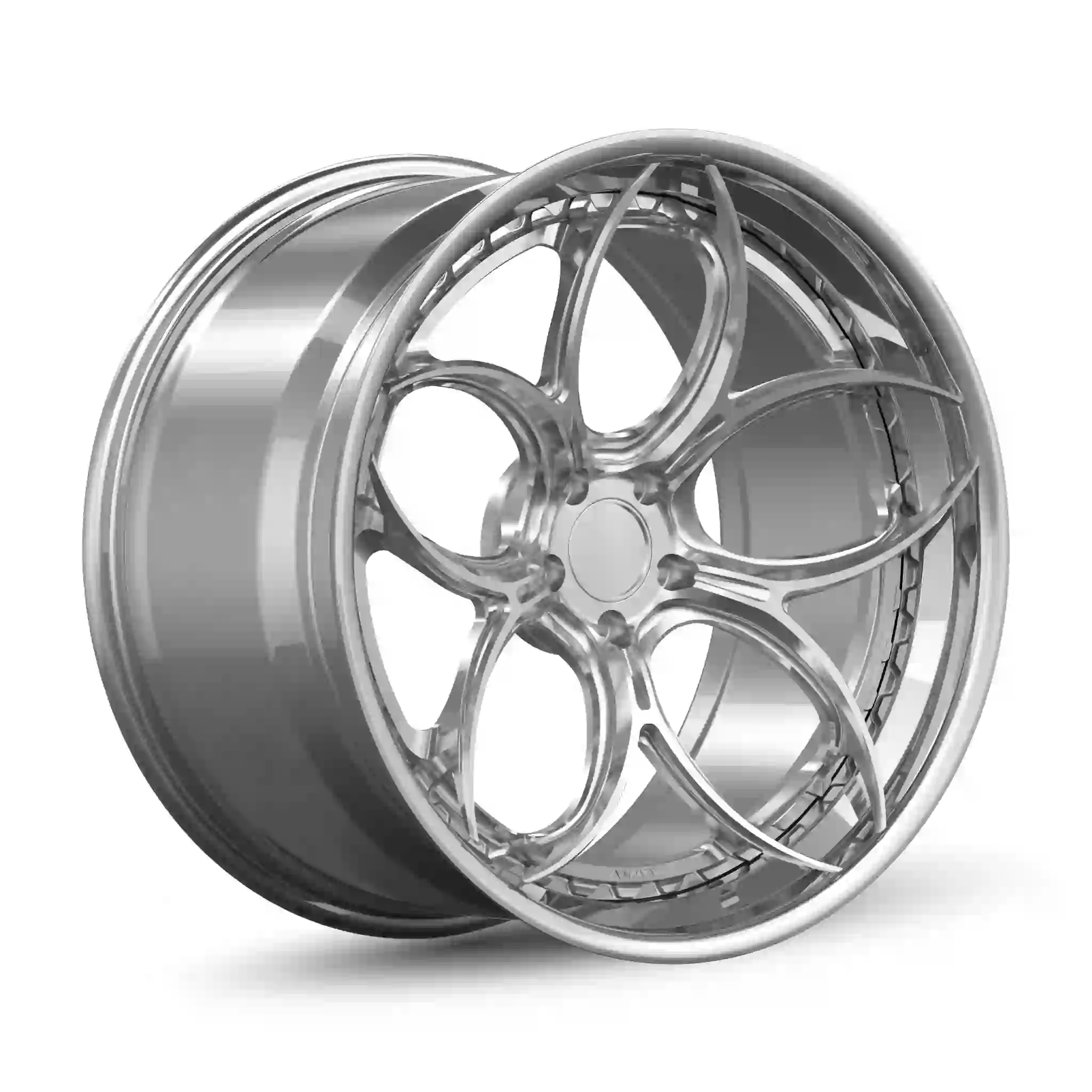 Style 5:Left view of best selling 2-piece forged carbon fiber silver wheels for Porsche 911 991 Carrera S 4S Turbo S Targa GT2 GT3 RS GTS