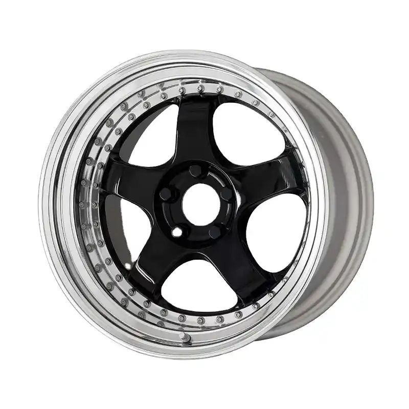 Right view of aftermarket 2026 latest design rims 18 19 inch 5holes cast alloy black wheels
