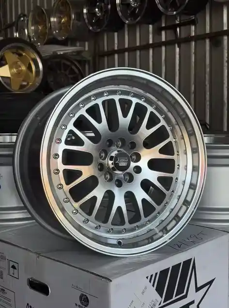 Real detail of Vertex 15 inch cast aluminum deep dish wheels 4x100 4x114.3 PCD for car modifications and upgrades