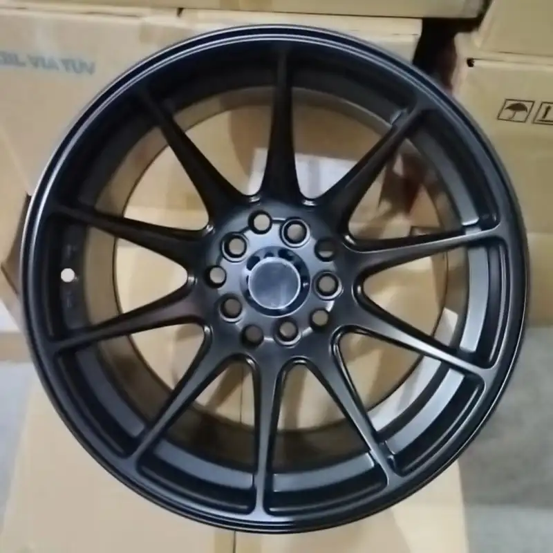 Package drawing of casting 18 inch concave aluminum alloy wheels 5x114.3 PCD for passenger cars retrofit and upgrade