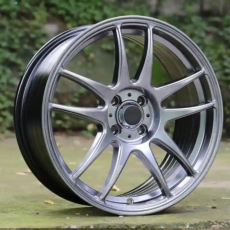 Real photo left view of 2026 latest cast aluminum alloy wheels in 16 17 18 inch 4x100 5x114.3 silver rims