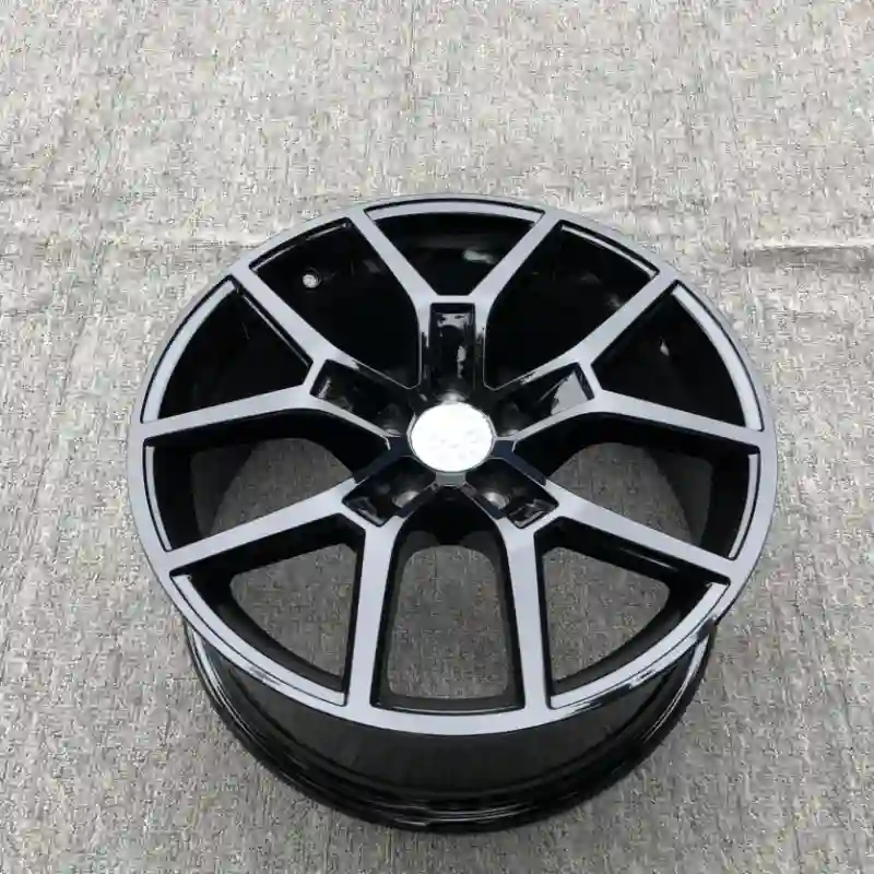 Top view of cast aluminum alloy 17-20 inch black wheels 5x108 pcd for Volvo,Ford,Lynk & Co,Land Rover and GAC