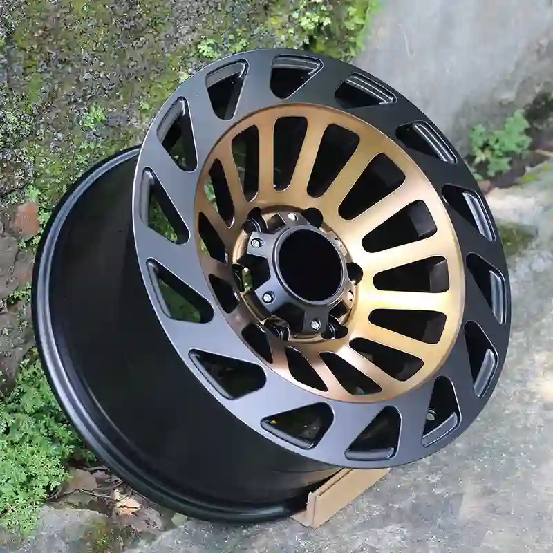 Real photo top view of gravity casting aluminum alloy matte black bronze wheels 16-21inch 6x139.7 for Jeep Ford F-250 GMC