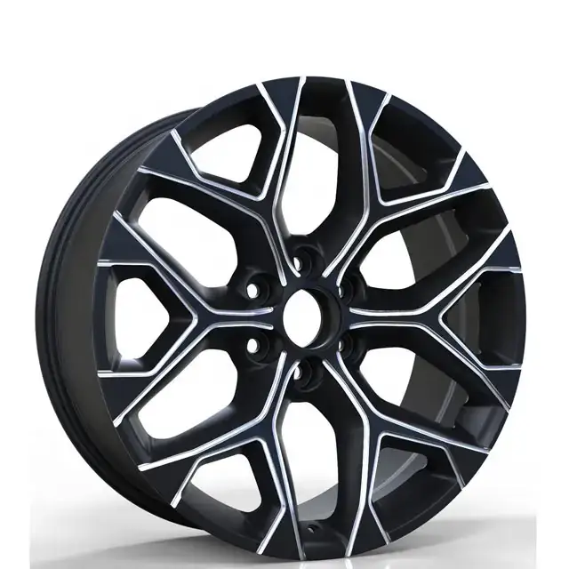 Left view of casting aluminum alloy snowflake style 18-24 inch chrome black wheels for Chevy Silverado Suburban Tahoe Z71 GMC Sieer