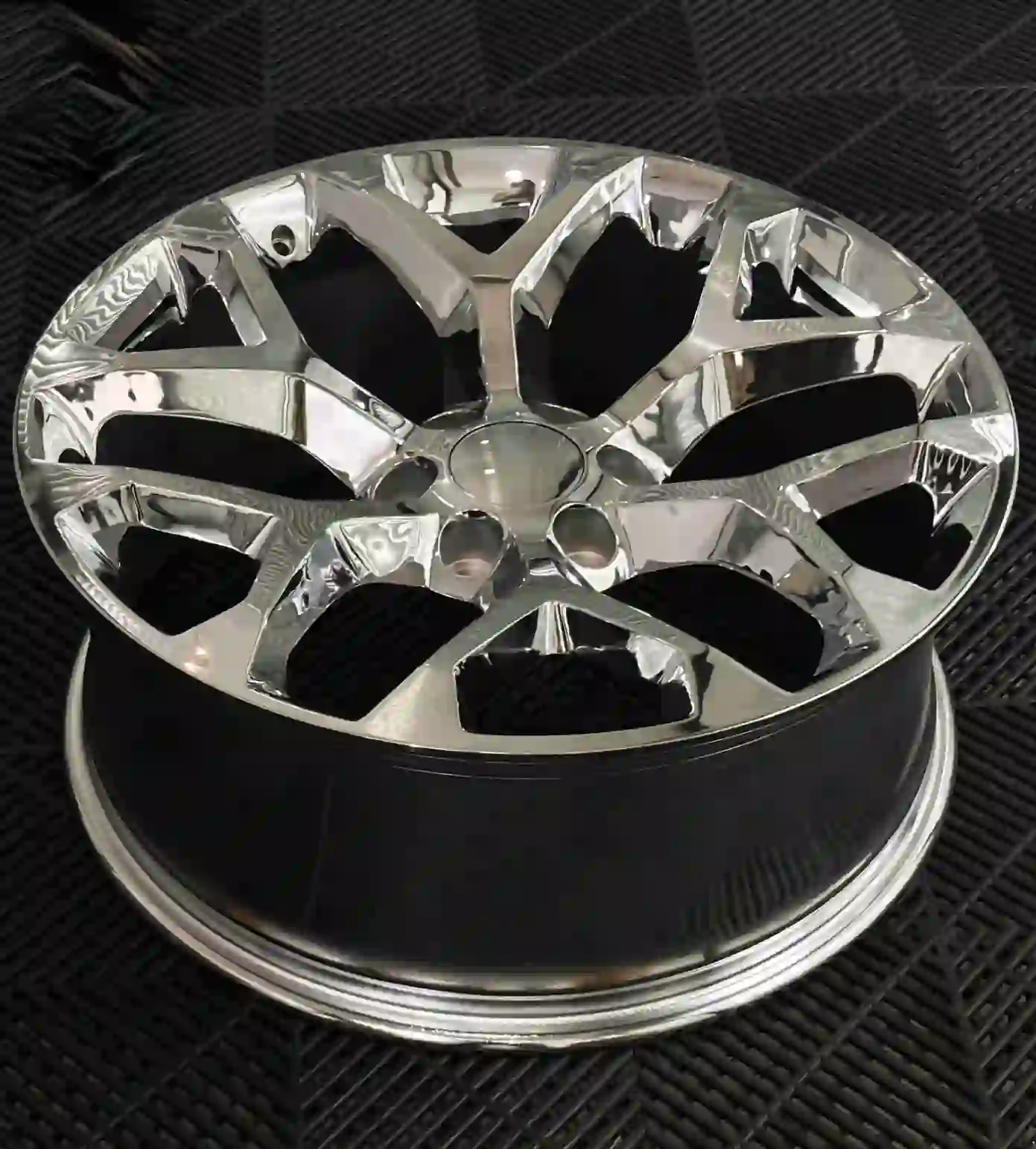 Real photo of casting aluminum alloy snowflake style 18-24 inch chrome silver wheels for Chevy Silverado Suburban Tahoe Z71 GMC Sieer