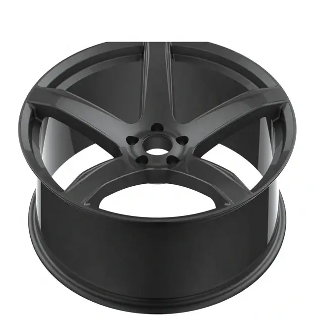Top view of te37 racing car matte black rims 5x112 cast alloy wheels 18-24inch for vw Tesla Modle 3 Y X