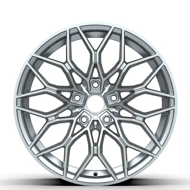 Front view of 16-22 inch casting alloy wheels deep lip mesh design for BMW 3 Series Audi A4 Mercedes C-Class