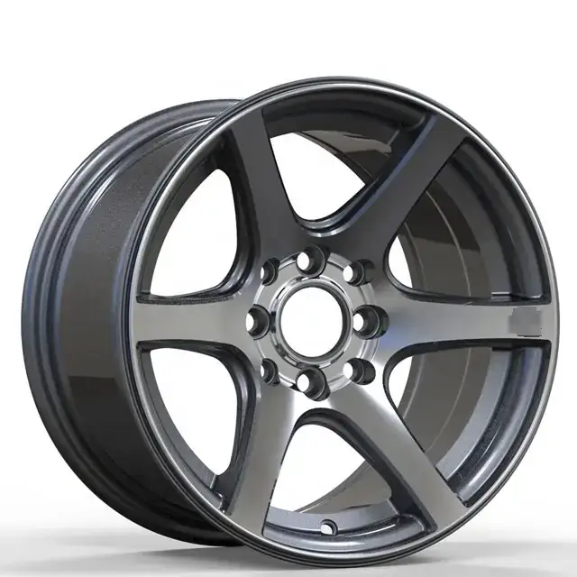 Left view of 5 holes cast aluminum alloy wheels 5X112/5x114.3/5x120 14-20 inch rims for Rays Te37 Benz Audi BMW 3 Series VW Nissan