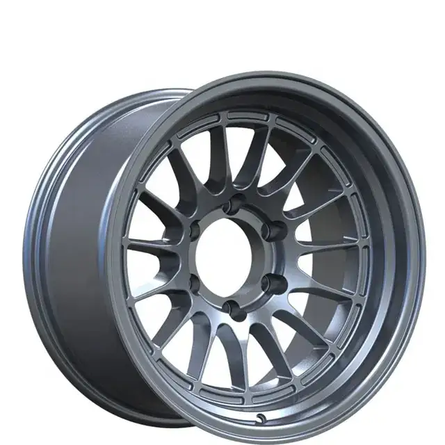 Left view of New arrival casting alloy rims 17-22 inch pcd 5X120 6x139.7 multi-spoke silver machined face wheels