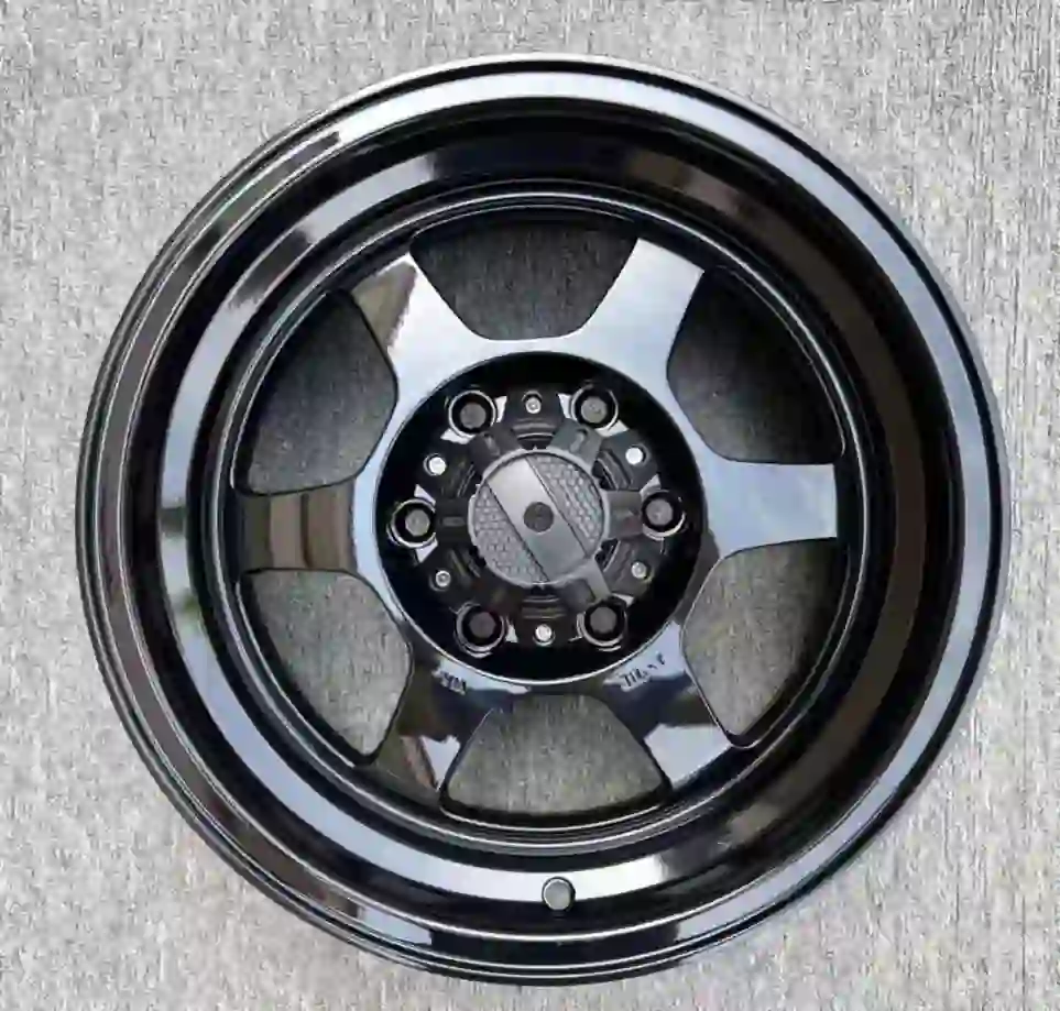 Real shot front view of 16-20 inch 6 holes deep dish cast wheels Rays Te37x for offroad and suv