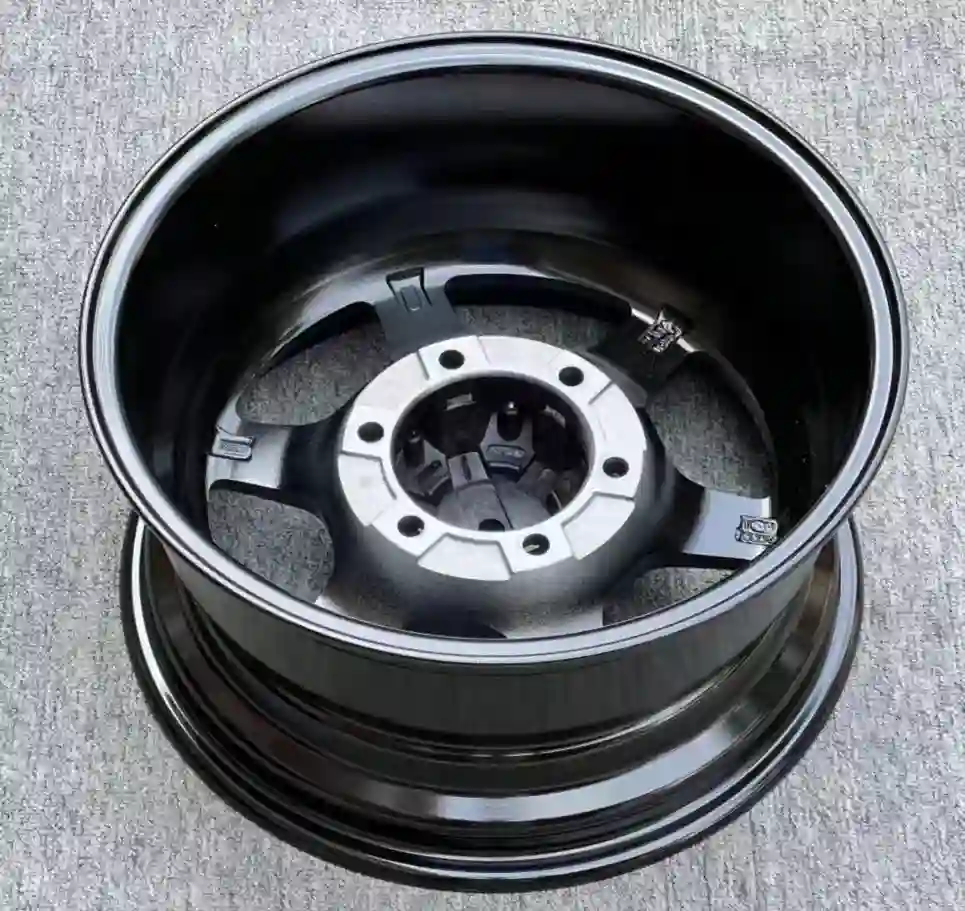 Real shot reverse view of 16-20 inch 6 holes deep dish cast wheels Rays Te37x for offroad and suv