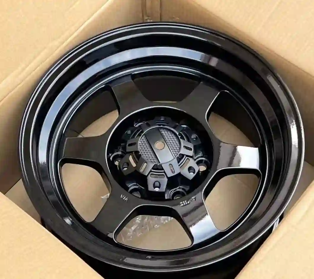 Picture of package of 16-20 inch 6 holes deep dish cast wheels Rays Te37x for offroad and suv