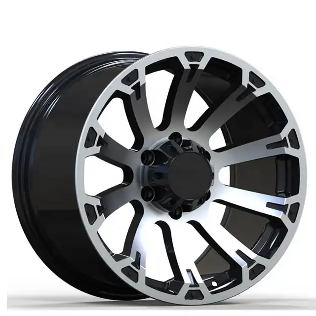 Left view of 18 20inch 114.3-139.7mm aluminum alloy  deep lip wheels for pickup trucks and off-road