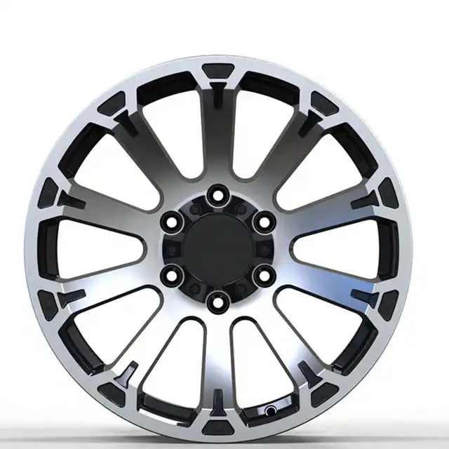 Front view of 18 20inch 114.3-139.7mm aluminum alloy  deep lip wheels for pickup trucks and off-road