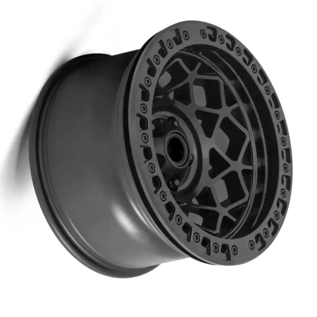 Left view of customizable 17inch 6x139.7 offroad aluminum alloy mesh wheel rims