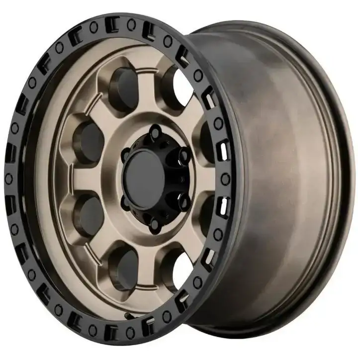Side view of aftermarket off-road wheels 6x139.7 cast aluminum alloy rims for Toyota Land Cruiser Hilux