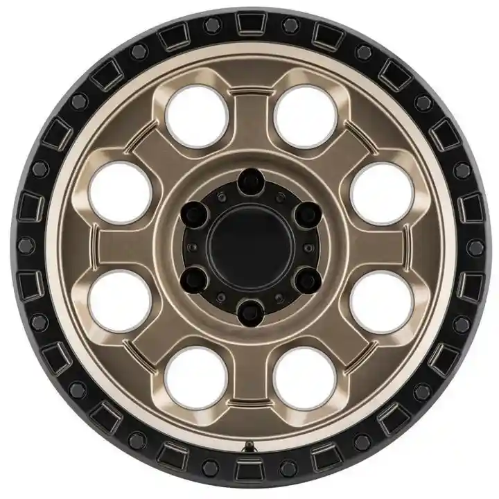 Front view of aftermarket off-road wheels 6x139.7 cast aluminum alloy rims for Toyota Land Cruiser Hilux